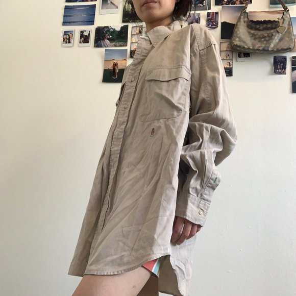 Vintage Tommy Hilfiger Khaki Button Down Shirt - Picture 6 of 8